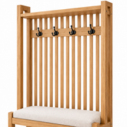 Ashford Entryway Hall Tree with Bench, Shelf and 4 Double Hooks