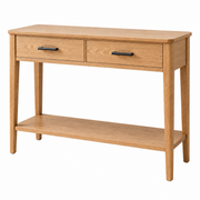Willowmere Entryway Console Table with Two Drawers and Lower Shelf
