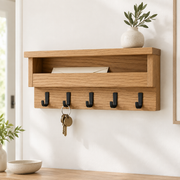 Oakridge Wall-Mounted Entryway Organizer with Mail Slot and 5 Hooks