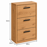 Brookhaven Slim Three-Compartment Shoe Storage Cabinet