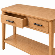 Willowmere Entryway Console Table with Two Drawers and Lower Shelf