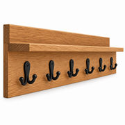 Havenrail Wall-Mounted Entryway Coat Rack with Shelf and 6 Hooks