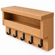 Oakridge Wall-Mounted Entryway Organizer with Mail Slot and 5 Hooks