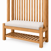 Ashford Entryway Hall Tree with Bench, Shelf and 4 Double Hooks